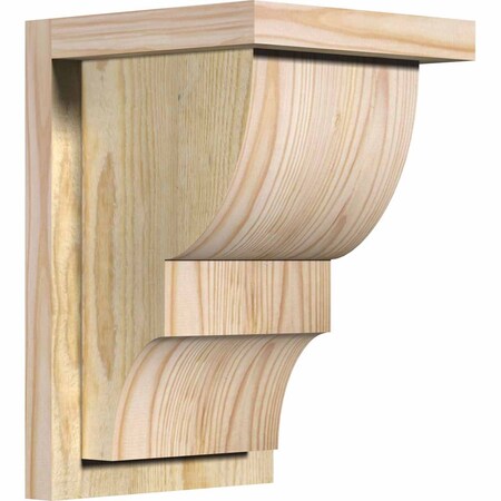 Ekena Millwork Ridgewood Rough Sawn Corbel w/Backplate, Douglas Fir, 8"W x 8"D x 12"H COR08X08X12RID01RDF